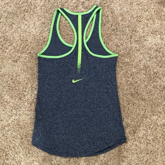 Nike Tank Top Racerback Blue Green Women XS Cotton Polyester Seattle Seahawks - Picture 4 of 4